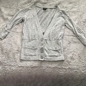 Wet seal light grey little cardigan/sweater